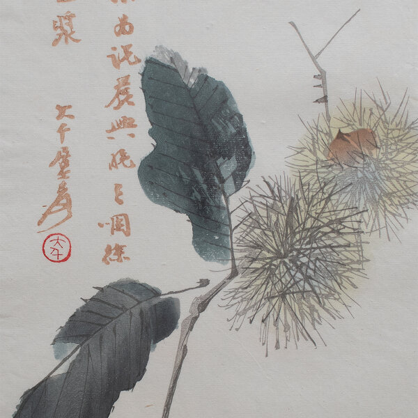unbekannt chinesisch - Maronen - undatiert - Farbholzschnitt auf Japanpapier