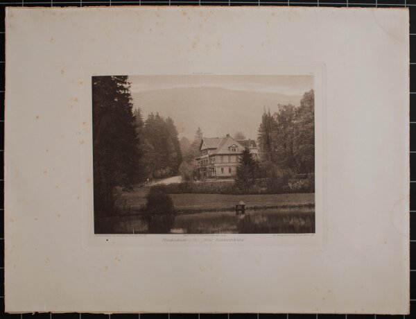 unbekannt - Friedrichsroda, Hotel Reinhardsbrunn - 1901 - Kupfergravur
