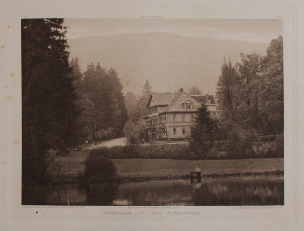 unbekannt - Friedrichsroda, Hotel Reinhardsbrunn - 1901 - Kupfergravur