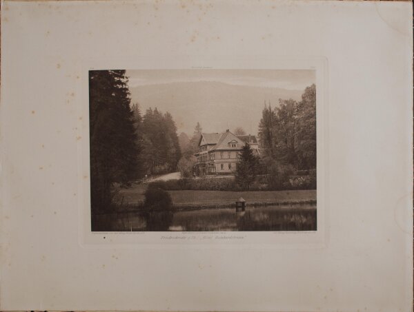 unbekannt - Friedrichsroda, Hotel Reinhardsbrunn - 1901 - Kupfergravur