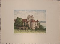 Paul Schwertner - Schloß Merseburg - undatiert - Radierung auf Büttenpapier