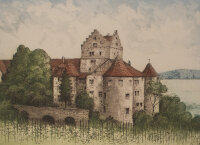 Paul Schwertner - Schloß Merseburg - undatiert - Radierung auf Büttenpapier