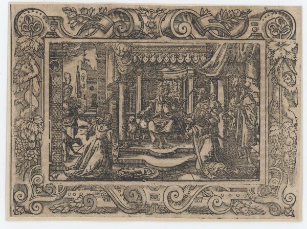 unbekannt - Urteil des Salomon - o.J. - Holzschnitt