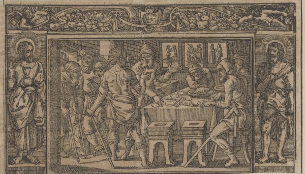 unbekannt - Das Gleichnis vom großen Gastmahl - o.J. - Holzschnitt