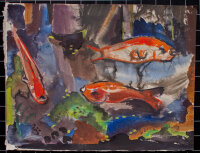 Gerhard Schulte-Dahling - Goldfische - 1955 - Aquarell...