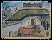 Gerhard Schulte-Dahling - Esel im Zoo - 1926 - Aquarell...