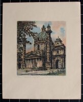 unbekannt - Karlskirche, Wien - o.J. - Farbradierung