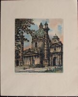 unbekannt - Karlskirche, Wien - o.J. - Farbradierung