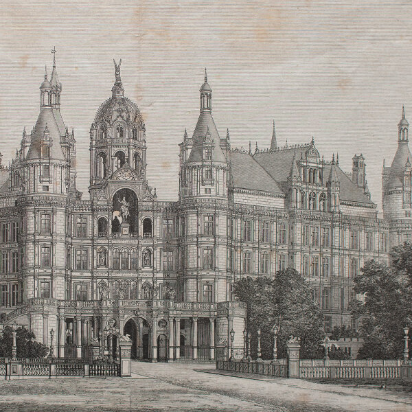 unbekannt - Das Schloss Schwerin - o.J. - Kupferstich