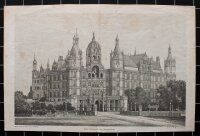 unbekannt - Das Schloss Schwerin - o.J. - Kupferstich