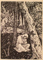 Karl Thylmann - Ruhe auf der Flucht nach Ägypten - o.J. - Holzschnitt