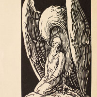 Karl Thylmann - Johannes mit dem Adler - o.J. - Holzschnitt