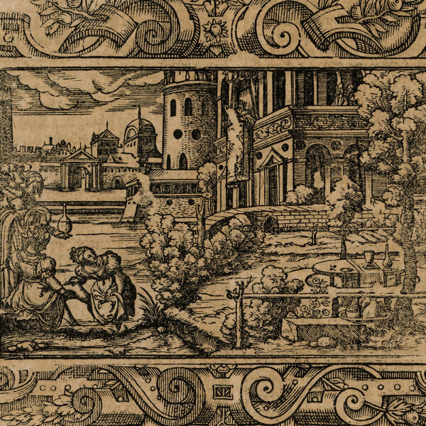 unbekannt - David und Bathseba - o.J. - Holzschnitt