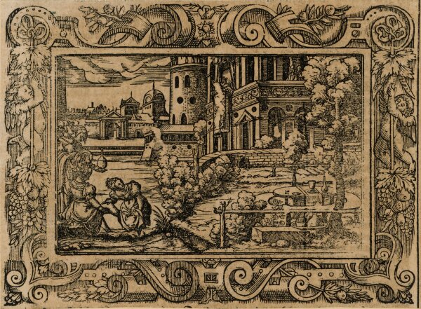 unbekannt - David und Bathseba - o.J. - Holzschnitt