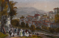 Samuel W. Lacey - Baden-Baden - o.J. - Kupferstich in altem Kolorit