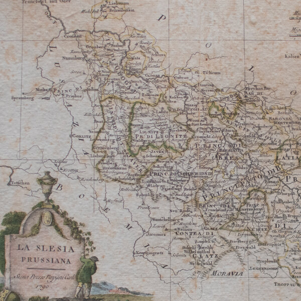 Vicenzo Pazzini Carli Hrsg. - La Slesia Prussiana - o.J. - Kupferstich in altem Kolorit
