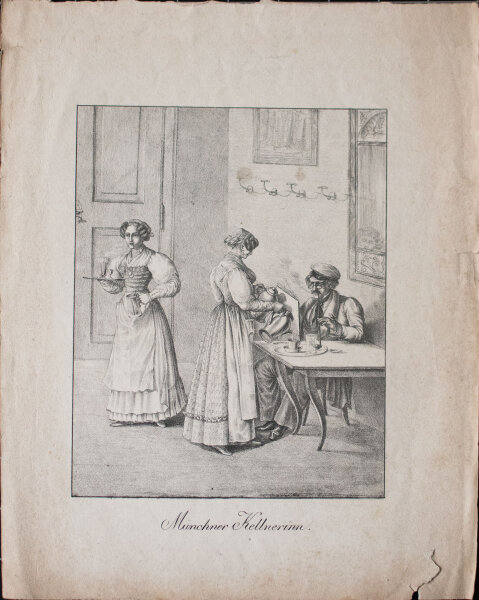 wohl Leopold Venus - Münchner Kellnerinn - o.J. - Lithografie
