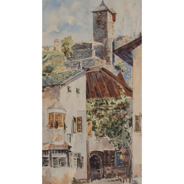 O. Fürstenberger - Historische Stadtansicht (Nürnberg?) - o.J. - Aquarell