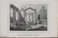 unbekannt - Ruinen der Nikolaikirche in Bautzen - o.J. - Stahlstich