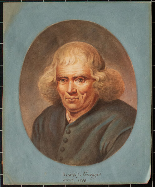 Unbekannt - Ricardi f Norveggia - o.J. - Gouache und Aquarell über Bleistift