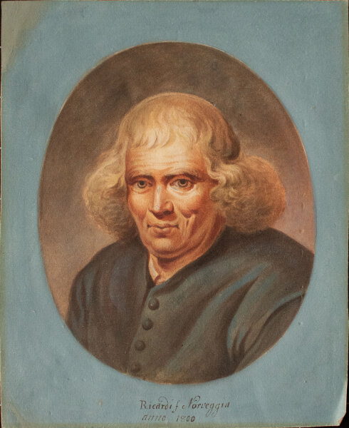 Unbekannt - Ricardi f Norveggia - o.J. - Gouache und Aquarell über Bleistift