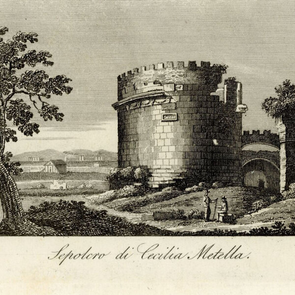 Tommaso Cuccioni - Sepolcro di Cecilia Metella - undatiert - Kupferstich