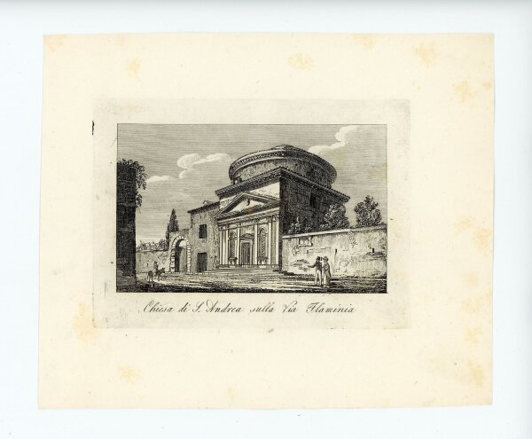 Tommaso Cuccioni - Chiesa di S. Andrea sulla Via Flaminia - undatiert - Kupferstich