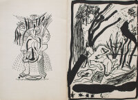 Karla Woisnitza und Sabine Herrmann - Faltheft zu einer Ausstellung - 1988 - Offset nach lithografischen Vorlagen