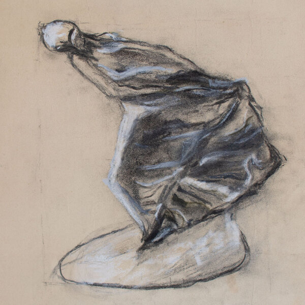 Francoise Marsily - Tänzerin - o.J. - Kohlestift, weiß gehöht