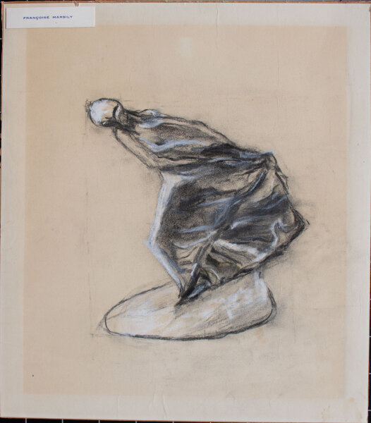 Francoise Marsily - Tänzerin - o.J. - Kohlestift, weiß gehöht