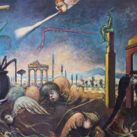 Rolf Walter - Architekturlandschaft mit Cherubimen -...