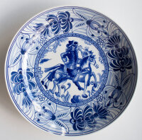 Keramikmanufaktur Dresden - Wandteller mit Reitermotiv -...