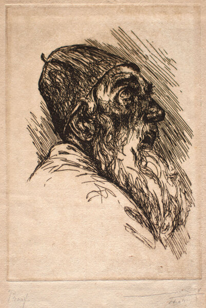 unbekannt - Bildnis eines älteren Mannes - undatiert - Radierung