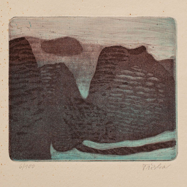 Ivan Triska - Landschaft - undatiert - Farbradierung