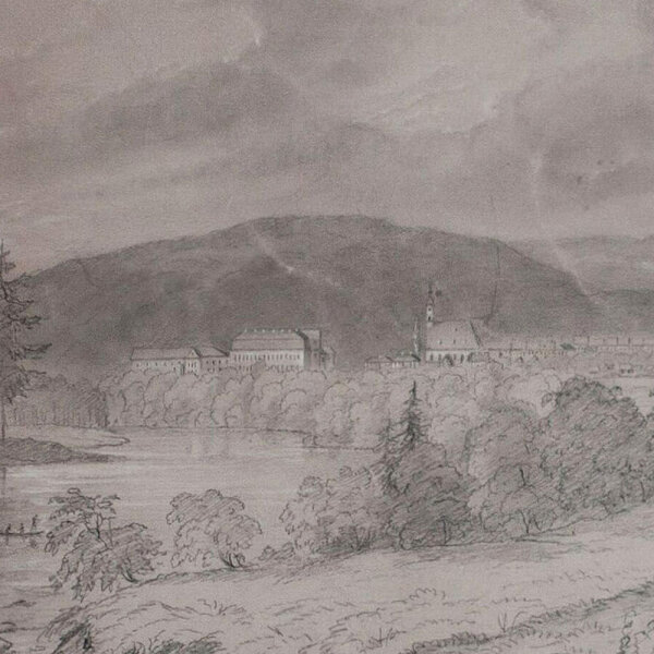 unbekannt - Wechselburg Benediktinerkloster - 1856 - Bleistiftzeichnung