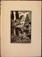 Gerhard Augustin - An der Wassermühle - o. J. - Holzschnitt