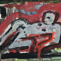 Gerd Wessel - Liegende - 1989 - Mischtechnik