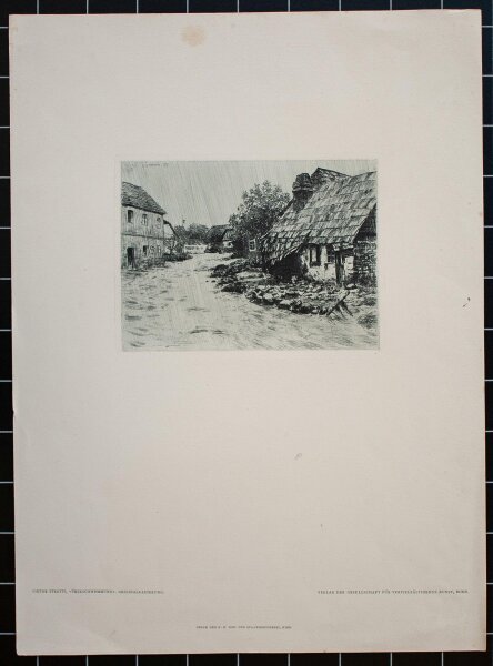 Viktor Stretti - Überschwemmung - 1899 - Radierung