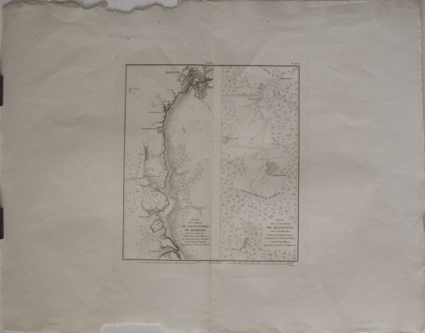 J.M. Darmet - Plan de la bataille de Kliastitsy - o.J. - Kupferstich