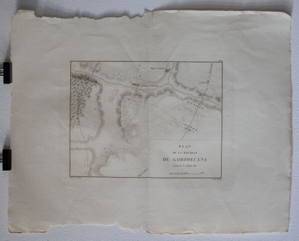 J.M. Darmet - Plan de la Bataille de Gorodeczna - o.J. - Kupferstich