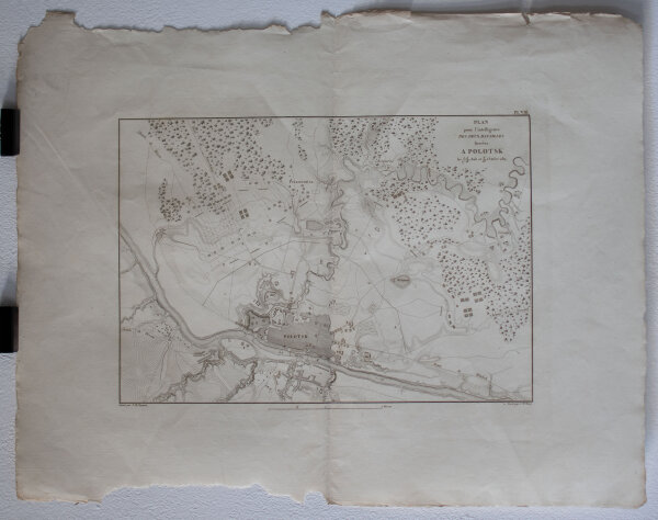 J.M. Darmet - Plan des deux batailles livrée a Polotsk - o.J. - Kupferstich