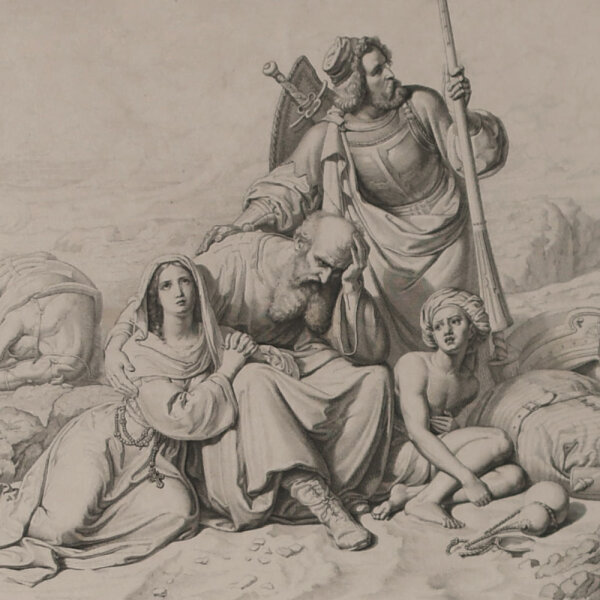 Hermann, Stilke - Die Pilger in der Wüste - 1835 - Kupferstich