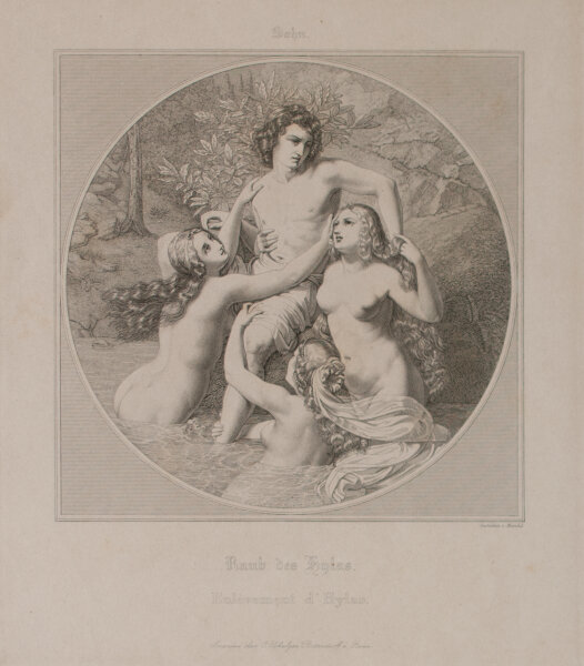 Karl Ferdinand Sohn - Raub des Hylas - undatiert - Kupferstich