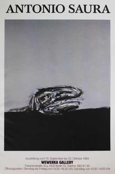 Antonio Saura - Antonio Saura Ausstellungsplakat Wewerka Gallery - 1984 - Farboffsetdruck auf Glanzpapier