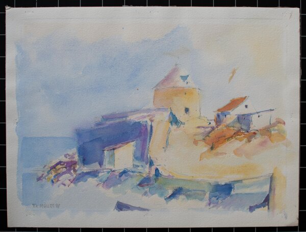 unbekannt - Küstenlandschaft - 1998 - Aquarell