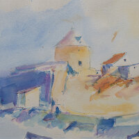 unbekannt - Küstenlandschaft - 1998 - Aquarell