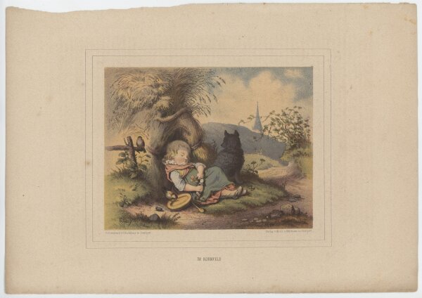 unbekannt - Im Kornfeld - o.J., Farblithografie