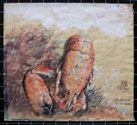 unbekannt - Hummer (Lobster) - 1994 - Aquarell und Tinte