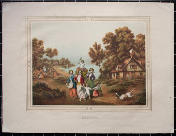 Bülow - Vier Jahreszeiten. Allegorische Darstellung - undatiert - Farblithografie