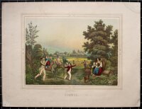 Bülow - Vier Jahreszeiten. Allegorische Darstellung - undatiert - Farblithografie